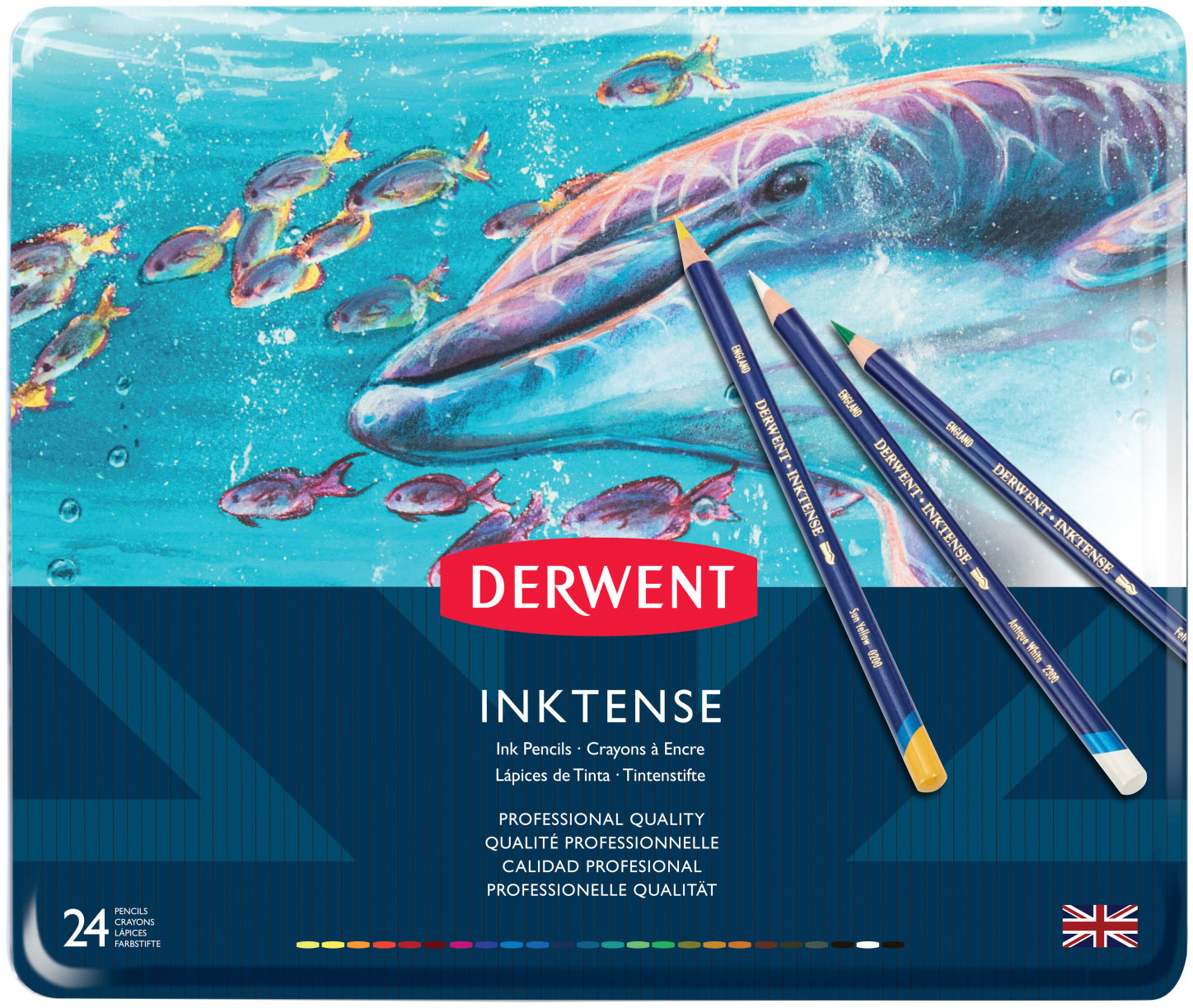 Derwent Inktense colored pencil set